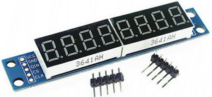 Модуль 7-сегментный индикатор на 8 цифр с точками SPI через MAX7219 красный