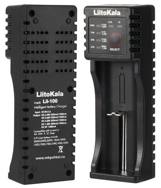 зарядное устройство LiitoKala Lii-100 на один аккумулятор