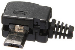 Вилка microUSB на кабель угловая